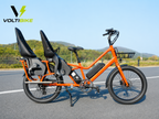 Bicicleta eléctrica familiar AF2419 Voltibike con dos sillas infantiles