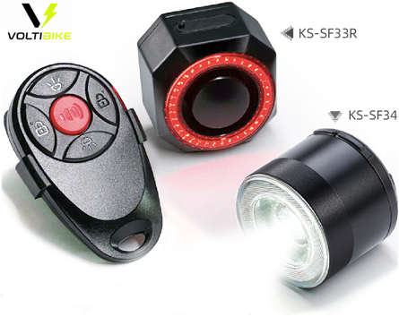 Kit de luces KS-SF34R y KS-SF33R para bicicleta con control remoto