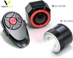 Kit de luces KS-SF34R y KS-SF33R para bicicleta con control remoto