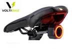 Alarma y luz trasera KS-SF33R Voltibike instalada bajo el sillín de bicicleta