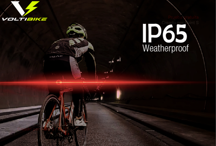Alarma y luz trasera KS-SF33R Voltibike con protección IP65 resistente al agua