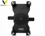 Vista frontal del soporte de celular Green Lyca G-1074 para bicicleta