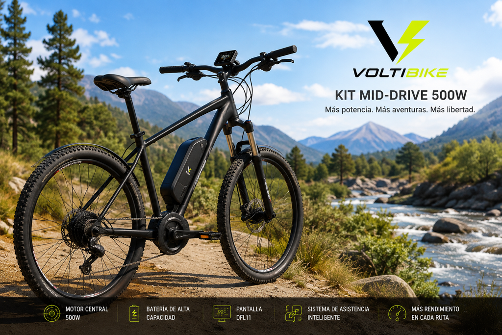 Bicicleta eléctrica con kit Mid-Drive TSDZ8 500W Voltibike