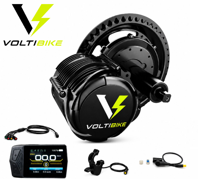 Kit de conversión eléctrica Mid-Drive TSDZ8 500W Voltibike con motor y display