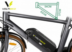 Medidas de referencia para instalar batería 48V Voltibike en el cuadro de bicicleta