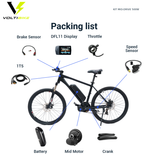 Componentes incluidos en el kit Mid-Drive TSDZ8 500W Voltibike